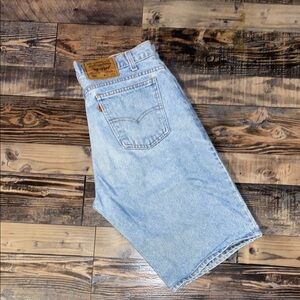 Men’s Vintage 80’s Orange Tab Levi’s cotton denim shorts size 33